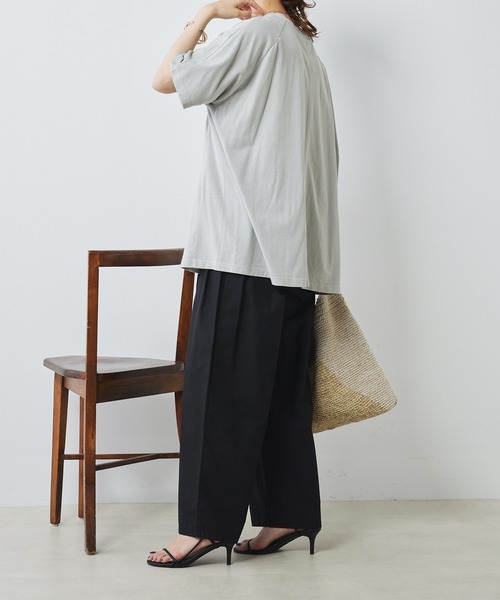 PUAL CE CIN(ピュアルセシン)の「ピグメントロゴプリントTシャツ(Tシャツ/カットソー・レディース・チャコールグレー/アイボリー/ピンク/ベージュ・FREE)」の21枚目の写真