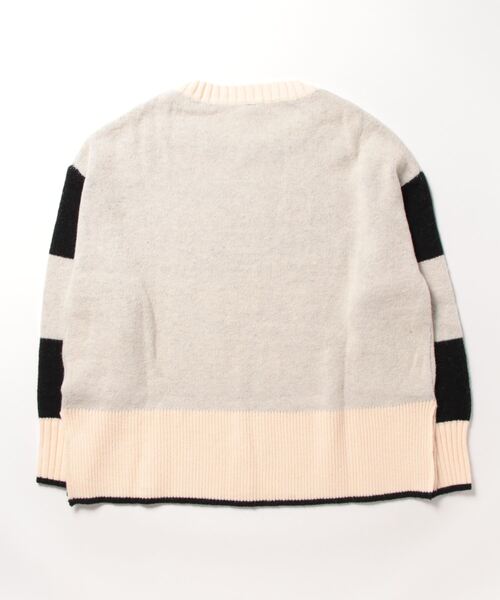 Q（キュー）の「ボーダースターニット（ニット/セーター・レディース・アイボリー/ブラック/グレー・MEDIUM）」の20枚目の写真