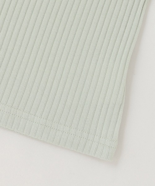 petit main（プティマイン）の「【リンク/接触冷感】肩フリルタンク（タンクトップ・キッズ・ライトグリーン/オフホワイト/イエロー/ピンク・120cm/130cm/90cm/100cm/110cm/80ｃｍ）」の12枚目の写真