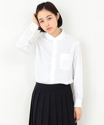 BEAMS BOY | Sanca / オックス ラウンドカラー ロングシャツ(シャツ/ブラウス)