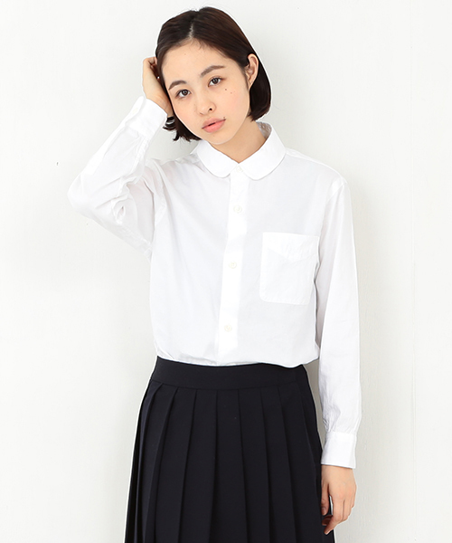 BEAMS BOY(ビームスボーイ)の「Sanca / オックス ラウンドカラー ロングシャツ(シャツ/ブラウス・レディース・ホワイト・ONE SIZE)」の1枚目の写真