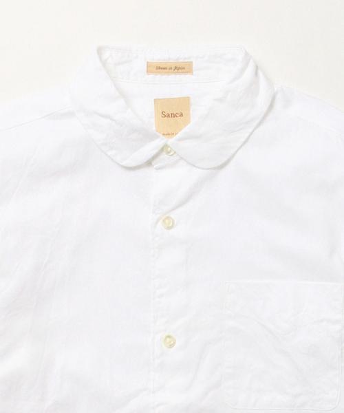BEAMS BOY(ビームスボーイ)の「Sanca / オックス ラウンドカラー ロングシャツ(シャツ/ブラウス・レディース・ホワイト・ONE SIZE)」の2枚目の写真