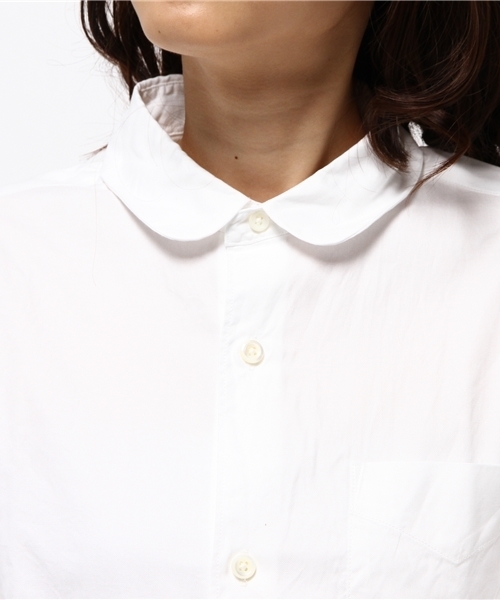 BEAMS BOY(ビームスボーイ)の「Sanca / オックス ラウンドカラー ロングシャツ(シャツ/ブラウス・レディース・ホワイト・ONE SIZE)」の4枚目の写真