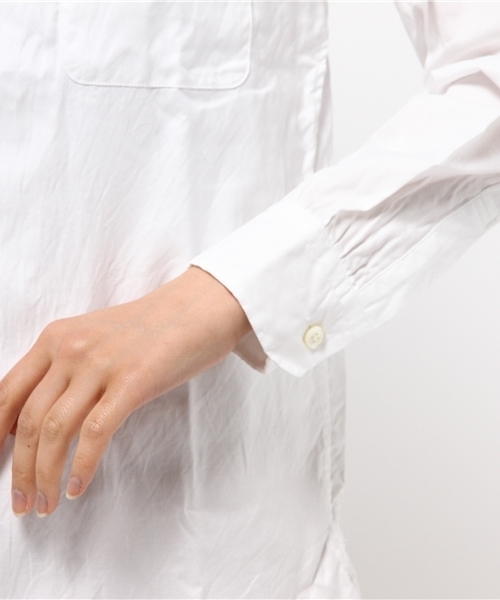 BEAMS BOY(ビームスボーイ)の「Sanca / オックス ラウンドカラー ロングシャツ(シャツ/ブラウス・レディース・ホワイト・ONE SIZE)」の5枚目の写真