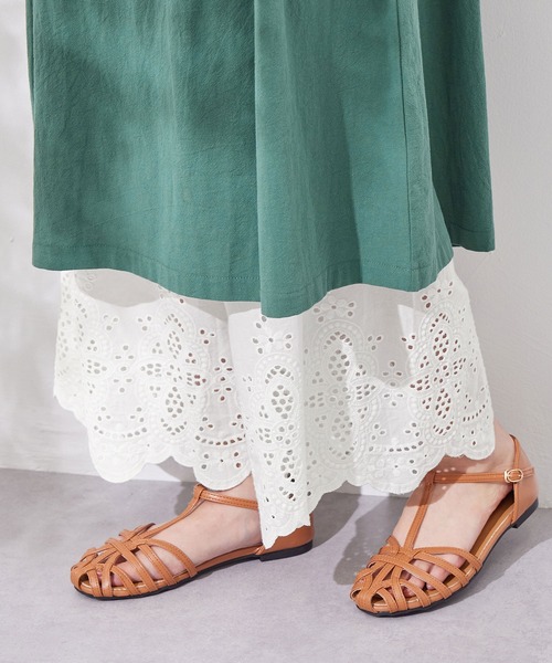 Viola e Viola（ヴィオラエヴィオラ）の「綿レース使いペチパンツ（その他アンダーウェア/インナー・レディース・ミント/ホワイト/ブラック・M/L/LL/3L）」の2枚目の写真