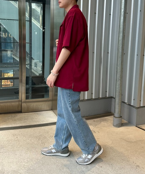 DISCOAT（ディスコート）の「カットジャガードオープンカラーシャツ（シャツ/ブラウス・メンズ・ブラック/ブラウン系その他/ボルドー・MEDIUM/LARGE）」の16枚目の写真