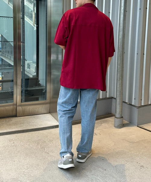 DISCOAT（ディスコート）の「カットジャガードオープンカラーシャツ（シャツ/ブラウス・メンズ・ブラック/ブラウン系その他/ボルドー・MEDIUM/LARGE）」の17枚目の写真