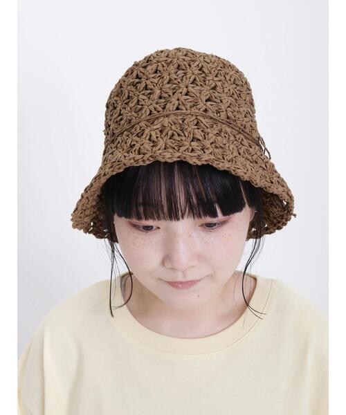 Samansa Mos2(サマンサ モスモス)の「ペーパー太編みハット(ハット・レディース・ベージュ/ブラウン・F)」の12枚目の写真