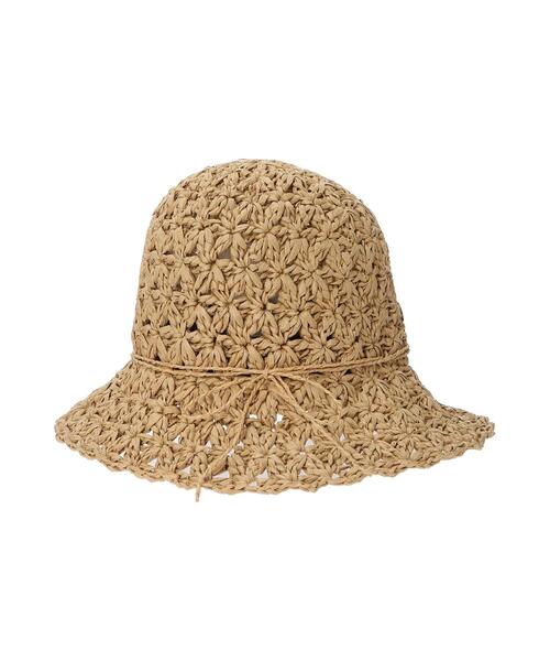 Samansa Mos2(サマンサ モスモス)の「ペーパー太編みハット(ハット・レディース・ベージュ/ブラウン・F)」の5枚目の写真