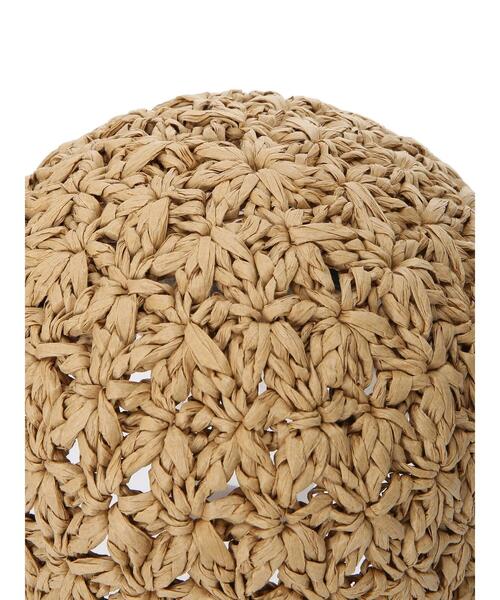 Samansa Mos2(サマンサ モスモス)の「ペーパー太編みハット(ハット・レディース・ベージュ/ブラウン・F)」の11枚目の写真