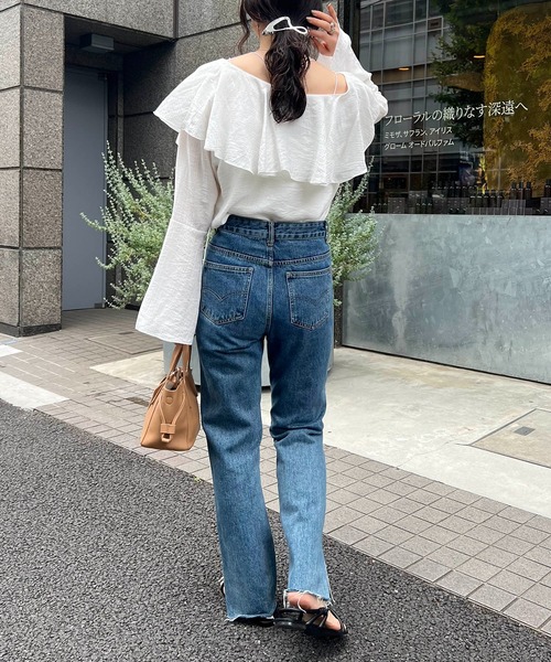 CAPRICIEUX LE'MAGE（カプリシューレマージュ）の「フリル襟ブラウス（シャツ/ブラウス・レディース・ブラック/ホワイト/グリーン・FREE）」の16枚目の写真