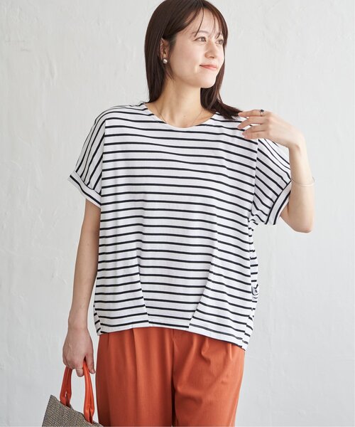 ikka(イッカ)の「冷感ドルマンタックプルオーバー(Tシャツ/カットソー・レディース・ブラック/ライトグリーン/ブルー系その他/ベージュ/ホワイト・L/S/M)」の21枚目の写真