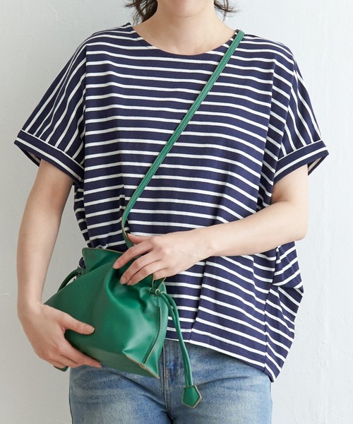 ikka(イッカ)の「冷感ドルマンタックプルオーバー(Tシャツ/カットソー・レディース・ブラック/ライトグリーン/ブルー系その他/ベージュ/ホワイト・L/S/M)」の1枚目の写真