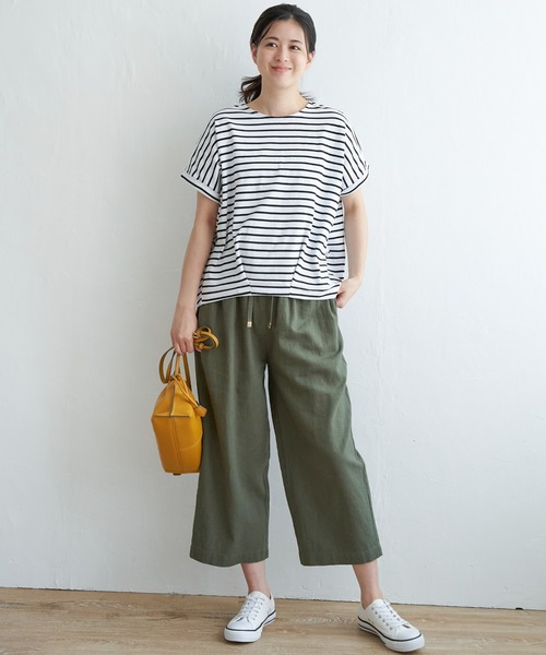 ikka(イッカ)の「冷感ドルマンタックプルオーバー(Tシャツ/カットソー・レディース・ブラック/ライトグリーン/ブルー系その他/ベージュ/ホワイト・L/S/M)」の7枚目の写真