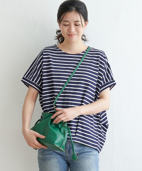 ikka(イッカ)の「冷感ドルマンタックプルオーバー(Tシャツ/カットソー・レディース・ブラック/ライトグリーン/ブルー系その他/ベージュ/ホワイト・L/S/M)」の19枚目の写真