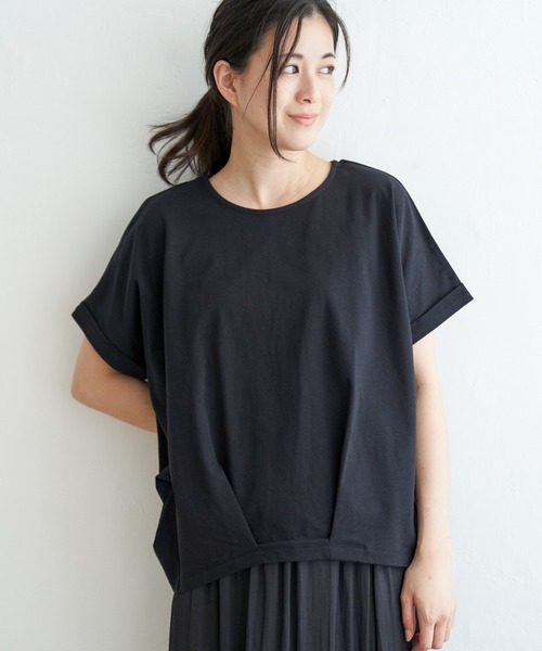 ikka(イッカ)の「冷感ドルマンタックプルオーバー(Tシャツ/カットソー・レディース・ブラック/ライトグリーン/ブルー系その他/ベージュ/ホワイト・L/S/M)」の20枚目の写真