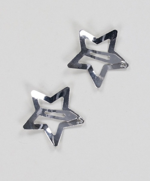 SPINNS（スピンズ）の「【2個セット】スターデザイン メタルパッチピン（ヘアピン・レディース・シルバー・ONESIZE）」の2枚目の写真