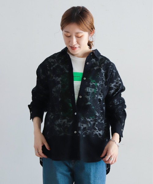 NOMBRE IMPAIR（ノンブルアンペール）の「フラワーレース シャツ