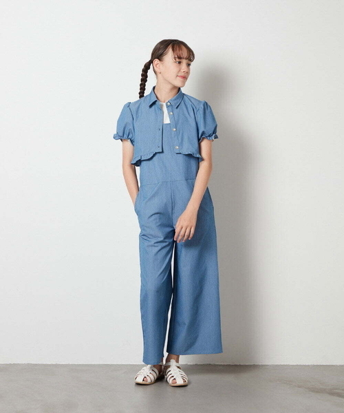 【セール】[140-150]【3点セット】サロペットコーデセット（サロペット/オーバーオール）｜a.v.v（アーヴェヴェ）