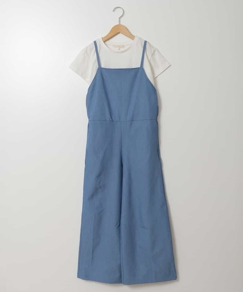 a.v.v（アーヴェヴェ）の「[140-150]【3点セット】サロペットコーデセット（サロペット/オーバーオール・キッズ・ブルー/ブラック・150/140）」の11枚目の写真