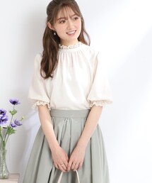 couture brooch | 【前後2WAY/女性らしさを引き立てる】エンブロレースブラウス(シャツ/ブラウス)