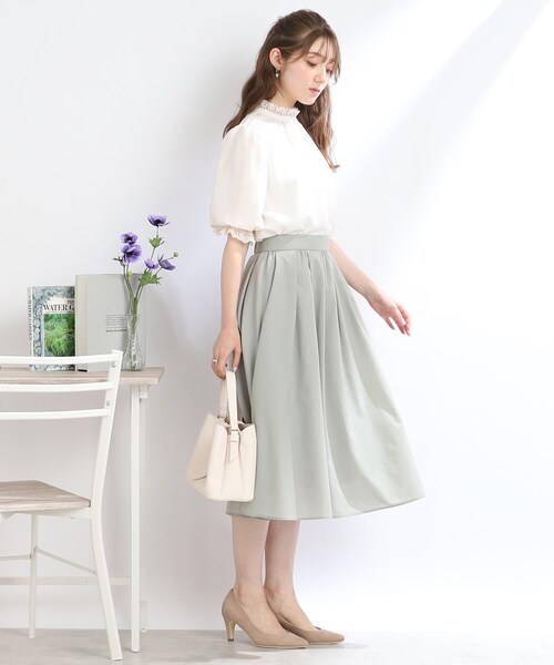 couture brooch（クチュールブローチ）の「◆【前後2WAY/女性らしさを引き立てる】エンブロレースブラウス（シャツ/ブラウス・レディース・ブラック/アイボリー/グリーン系・38/42/34/40）」の19枚目の写真