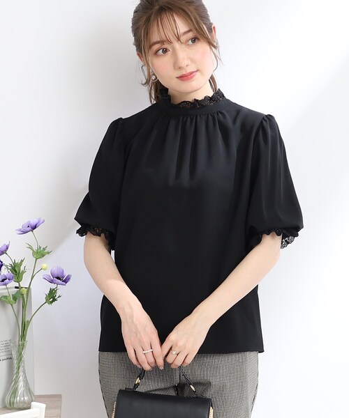 couture brooch（クチュールブローチ）の「◆【前後2WAY/女性らしさを引き立てる】エンブロレースブラウス（シャツ/ブラウス・レディース・ブラック/アイボリー/グリーン系・38/42/34/40）」の15枚目の写真