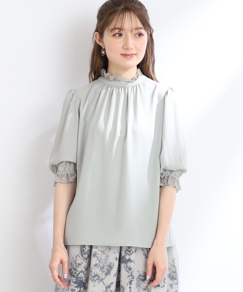 couture brooch（クチュールブローチ）の「◆【前後2WAY/女性らしさを引き立てる】エンブロレースブラウス（シャツ/ブラウス・レディース・ブラック/アイボリー/グリーン系・38/42/34/40）」の18枚目の写真