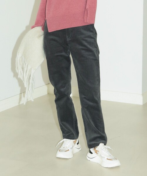 B:MING by BEAMS（ビーミングバイビームス）の「B:MING by BEAMS / ストレッチ コールテーパードパンツ（その他パンツ・レディース・グレー系その他/ラベンダー/チャコールグレー/アイボリー・LARGE/MEDIUM/SMALL）」の3枚目の写真