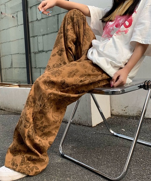 meJane（ミージェーン）の「モノトーン花柄コーデュロイパンツ（その他パンツ・レディース・ダークグレー/ブラウン・M/L）」の20枚目の写真