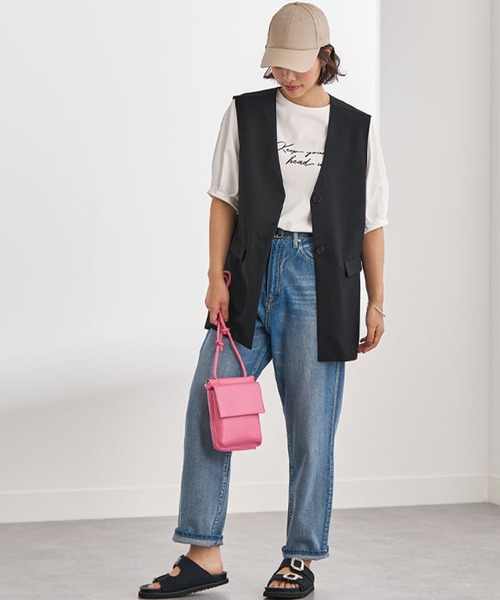 BELLUNA（ベルーナ）の「ノーカラーデザインジレ（ベスト・レディース・テラコッタ/ブラック/ベージュ系・LARGE/MEDIUM/X-LARGE）」の7枚目の写真