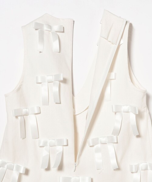 Ray BEAMS(レイビームス)の「sister jane / Bloom Bow Midi Dress(ワンピース・レディース・ホワイト・SMALL)」の6枚目の写真