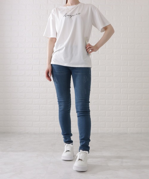Lace Ladies（レースレディース）の「ストレッチスキニーデニムレギンス（デニムパンツ・レディース・ブラック/ネイビー/ライトブルー・30/28/26）」の9枚目の写真
