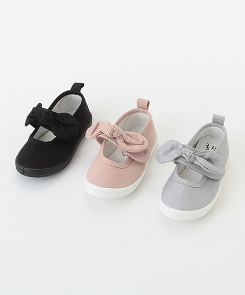petit main(プティマイン)の「リボンキャンバスシューズ(スニーカー・キッズ・シルバー/ブラック/ライトピンク・18cm/17cm/14cm/15cm/16cm/13cm)」の13枚目の写真