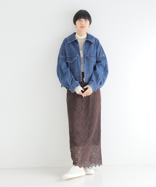 カレンテージ イエナ 23AW デニム ブルゾン 日本製 ネイビー F