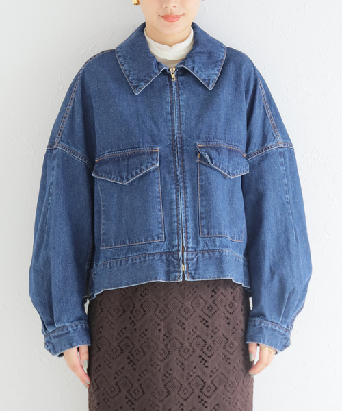 IENA（イエナ）の「【CURRENTAGE/カレンテージ】デニムブルゾン（ブルゾン・レディース・ネイビー・FREE）」の10枚目の写真
