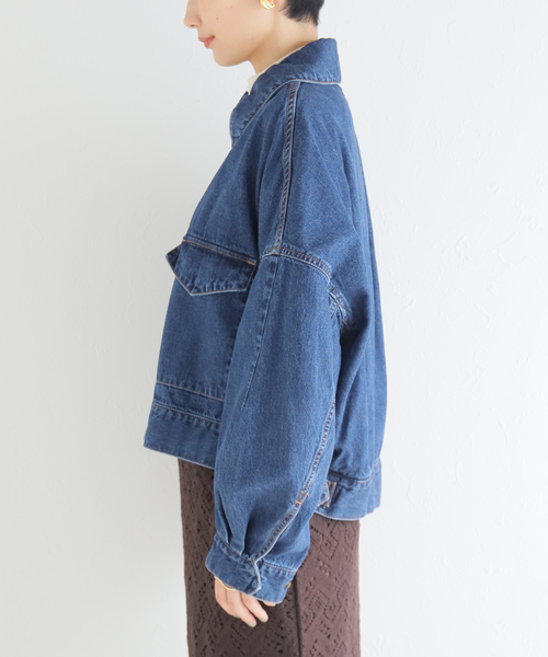 IENA（イエナ）の「【CURRENTAGE/カレンテージ】デニムブルゾン（ブルゾン・レディース・ネイビー・FREE）」の11枚目の写真