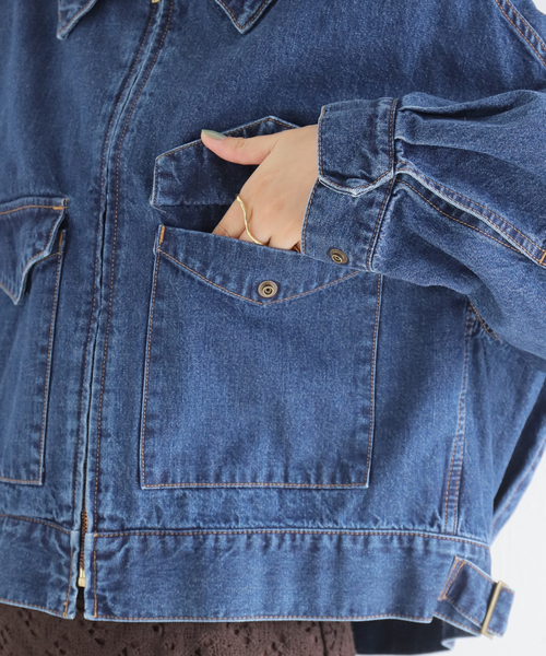 IENA（イエナ）の「【CURRENTAGE/カレンテージ】デニムブルゾン（ブルゾン・レディース・ネイビー・FREE）」の17枚目の写真