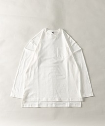 NYLAUS | ピーチスキン加工 ポケット付き ロングスリーブTシャツ(Tシャツ/カットソー)