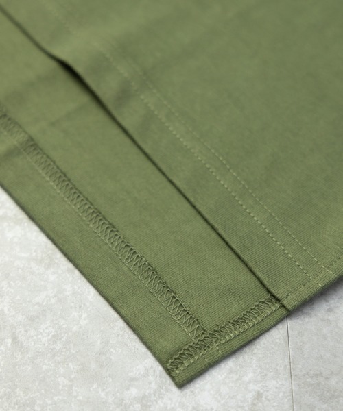 NYLAUS（ナイラス）の「ピーチスキン加工 ポケット付き ロングスリーブTシャツ（Tシャツ/カットソー・メンズ・ネイビー/ホワイト/ベージュ/ブラック/カーキ・M/LL/L）」の9枚目の写真