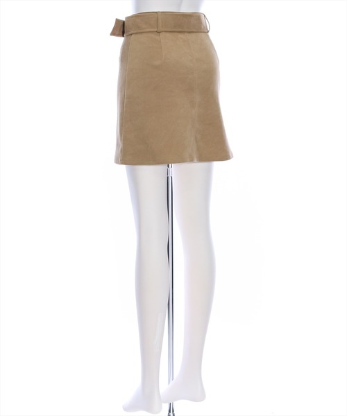 clear（クリア）の「ベルト付きフロントポケットタイトミニスカート（スカート・レディース・ブラック/ベージュ/モカ・M/S）」の6枚目の写真