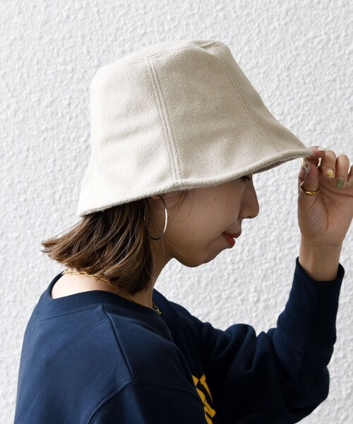 SHIPS any(シップス エニィ)の「SHIPS any: パネル ハット 23AW(ハット・レディース・ブラック/ナチュラル・ONE SIZE)」の6枚目の写真