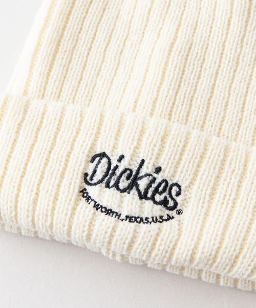 Dickies（ディッキーズ）の「【DICKIES/ディッキーズ】スマイルロゴ　KIDS　ニットワッチ　ビーニー（ニットキャップ/ビーニー・キッズ・オフホワイト/レッド/ブラウン・FREE）」の4枚目の写真