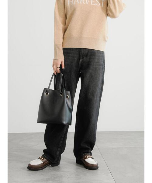 Lugnoncure(ルノンキュール)の「5ポケットデニムパンツ(デニムパンツ・レディース・ブラック/オフホワイト/ブルー・S/L/M)」の2枚目の写真