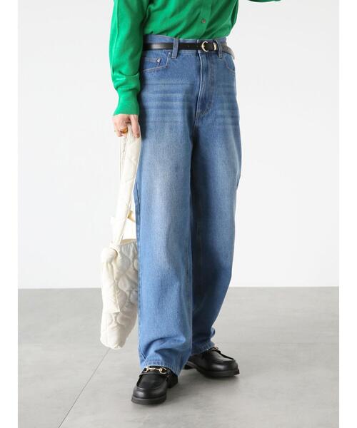 Lugnoncure(ルノンキュール)の「5ポケットデニムパンツ(デニムパンツ・レディース・ブラック/オフホワイト/ブルー・S/L/M)」の4枚目の写真