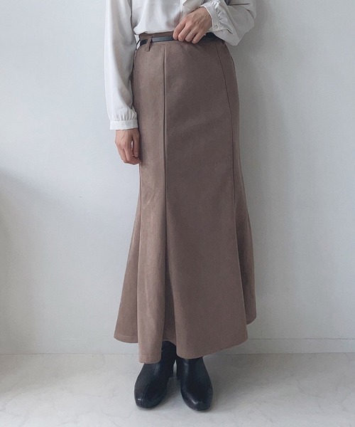 AS KNOW AS plus（アズノゥアズプラス）の「☆ベルト付ストレッチマーメイドスカート（スカート・レディース・ブラック/ブラウン/ライトベージュ/ブラック系/グレー系その他/ブラック系その他/ベージュ系その他/グレー/ブラウン系その他・FREE）」の7枚目の写真