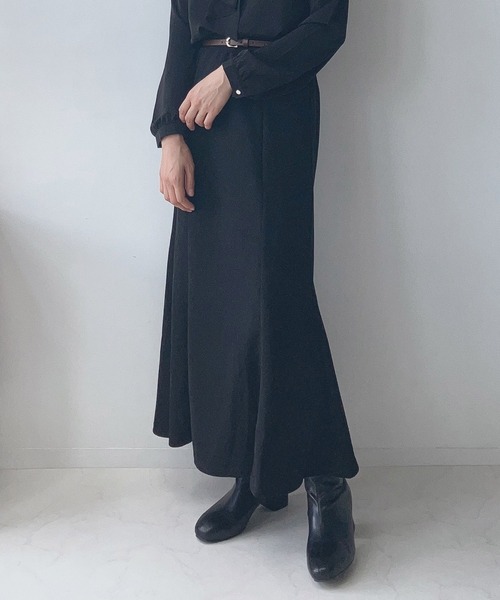 AS KNOW AS plus（アズノゥアズプラス）の「☆ベルト付ストレッチマーメイドスカート（スカート・レディース・ブラック/ブラウン/ライトベージュ/ブラック系/グレー系その他/ブラック系その他/ベージュ系その他/グレー/ブラウン系その他・FREE）」の2枚目の写真