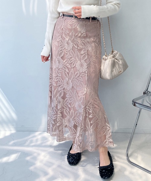 AS KNOW AS plus（アズノゥアズプラス）の「☆ベルト付ストレッチマーメイドスカート（スカート・レディース・ブラック/ブラウン/ライトベージュ/ブラック系/グレー系その他/ブラック系その他/ベージュ系その他/グレー/ブラウン系その他・FREE）」の11枚目の写真