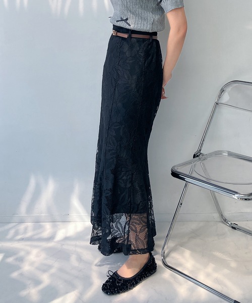 AS KNOW AS plus（アズノゥアズプラス）の「☆ベルト付ストレッチマーメイドスカート（スカート・レディース・ブラック/ブラウン/ライトベージュ/ブラック系/グレー系その他/ブラック系その他/ベージュ系その他/グレー/ブラウン系その他・FREE）」の17枚目の写真