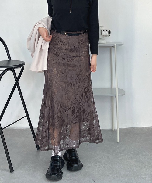 AS KNOW AS plus（アズノゥアズプラス）の「☆ベルト付ストレッチマーメイドスカート（スカート・レディース・ブラック/ブラウン/ライトベージュ/ブラック系/グレー系その他/ブラック系その他/ベージュ系その他/グレー/ブラウン系その他・FREE）」の21枚目の写真